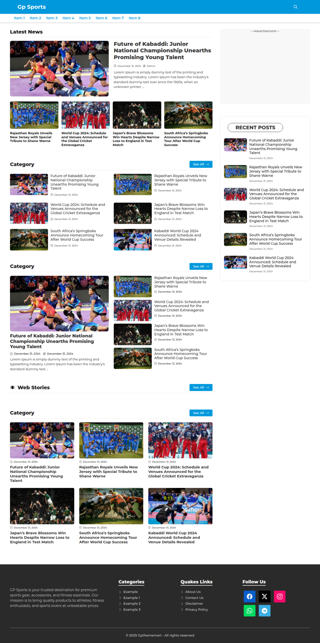 GP Sports - A Sports Blog GeneratePress Premium